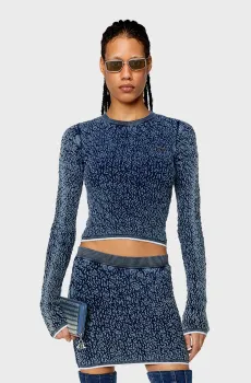 Женский синий топ M-CRETA KNITWEAR Синий L Diesel A11141 0BLAK