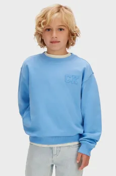 Детский голубой свитшот RELAXED Голубой 10 Calvin Klein Jeans LVCKSJB07B