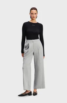 Женские светло-серые кюлоты DOUBLE JERSEY SWEATPANTS Серый M Karl Lagerfeld A1W10066