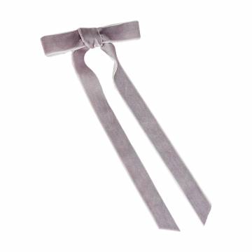 Бант для волос Miso бархатный, лента, серый, 20*2 см, 1 шт (L002-5) Бант для волос Miso бархатный, лента, серый, 20*2 см, 1 шт (L002-5)