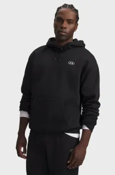 Мужское черное худи UA Rival Flc Hoodie Черный M Under Armour 6013448-008