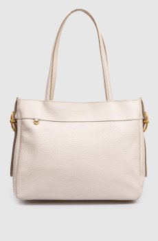 Бежевая кожаная сумка-тоут Selena