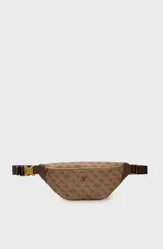 Мужская бежевая поясная сумка с узором TORINO MEDIUM BUM BAG Бежевый ONESIZE Guess HMEVZLP3431