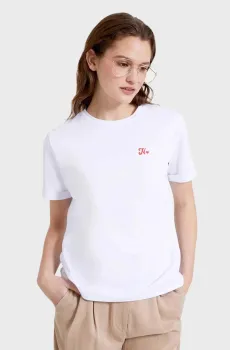 Женская белая футболка Белый 34 Naf Naf CENT125E