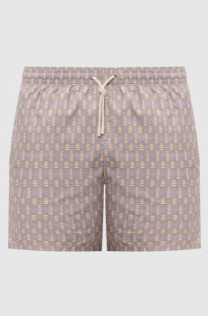 Шорты для плавания в брендовый принт
