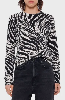 Женский джемпер с узором Черный M Bimba Y Lola 242BR7205.10220