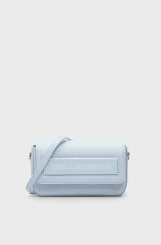 Женская голубая сумка IKON K SM FLAP SHB LEATHER Голубой ONESIZE Karl Lagerfeld 241W3025