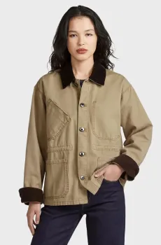 Женская бежевая джинсовая куртка Boyfriend Бежевый M G-Star RAW D28436,E347