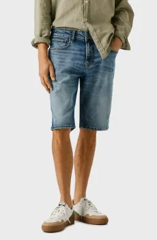 Мужские голубые джинсовые шорты STRAIGHT CASH Синий 31 Pepe Jeans PM80000385VT