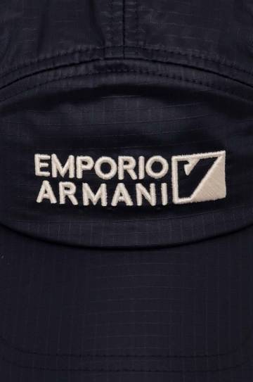 Детская кепка Emporio Armani цвет чёрный с аппликацией