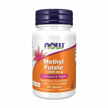 Коэнзим Метилфолат B9 NOW foods Methyl Folate 1000 мкг, 90 таблеток Коэнзим Метилфолат B9 NOW foods Methyl Folate 1000 мкг, 90 таблеток