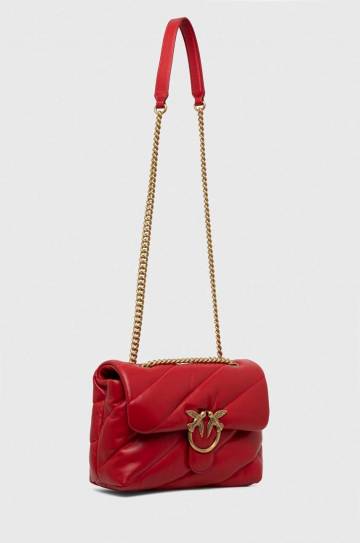 Кожаная сумочка Pinko цвет красный Кожаная сумочка Pinko цвет красный