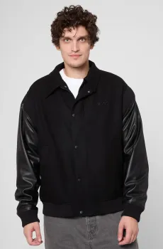 Мужская черная шерстяная куртка Черный XL HUGO 50546227;001