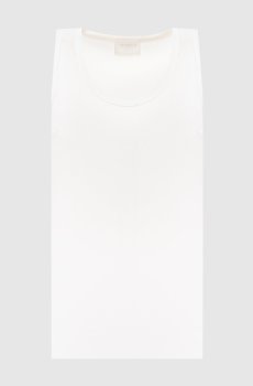 Топ из шелка цвета айвори