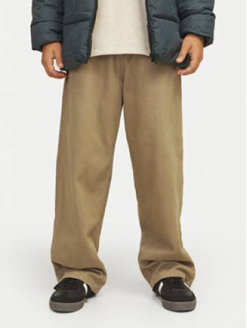 Jack&Jones Junior Штани з тканини Alex 12262926 Коричневий Loose Fit Jack&Jones Junior Штани з тканини Alex 12262926 Коричневий Loose Fit
