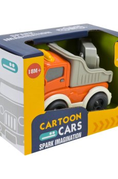 Детская инерционная игрушка-машинка Shantou Jinxing с подъемным краном, оранжевая, от 1.5 лет (933-502B)