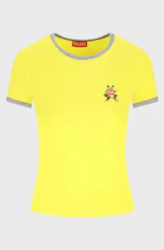 Женская желтая футболка T-UNCUTIES-LONG-S11 Желтый S Diesel A21918 0QHHA