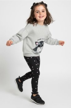 Комплект із принтом єнота та 3D лапками - різнобарвний