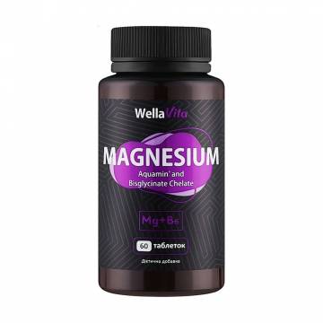 Магний Wella Vita Magnesium Mg + B6 с витамином В6, 60 таблеток Магний Wella Vita Magnesium Mg + B6 с витамином В6, 60 таблеток