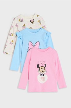 Бавовняна футболка з принтом Minnie and Daisy - рожевувато-ліловий