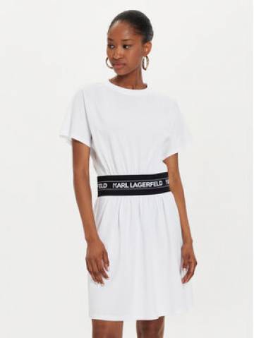 KARL LAGERFELD Повсякденна сукня 245W1351 Білий Regular Fit KARL LAGERFELD Повсякденна сукня 245W1351 Білий Regular Fit