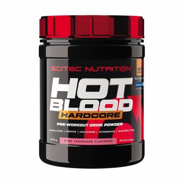 Предтренировочный комплекс Scitec Nutrition Hot Blood Hardcore Розовый лимонад, в порошке, 375 г Предтренировочный комплекс Scitec Nutrition Hot Blood Hardcore Розовый лимонад, в порошке, 375 г