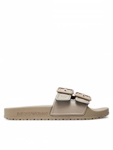 Emporio Armani Шльопанці XVPS09 XN998 D417 Бежевий Emporio Armani Шльопанці XVPS09 XN998 D417 Бежевий
