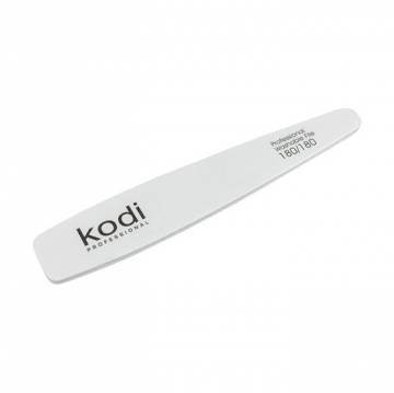 Пилка для ногтей Kodi Professional 180/180 грит конусная, белая, 178*32*4 мм Пилка для ногтей Kodi Professional 180/180 грит конусная, белая, 178*32*4 мм