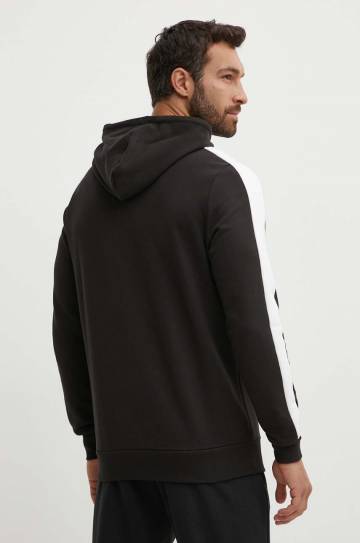 Хлопковая кофта Puma мужская цвет чёрный с капюшоном с принтом Хлопковая кофта Puma мужская цвет чёрный с капюшоном с принтом