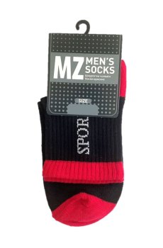 Носки мужские Modna Zona RT1321-133 средние, спортивные, черно-красные, размер 43-46