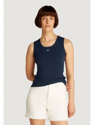 Tommy Jeans Топ Essential DW0DW20673 Cиній Slim Fit Tommy Jeans Топ Essential DW0DW20673 Cиній Slim Fit
