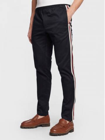 Tommy Hilfiger Штани з тканини Chelsea Pull On Side Tape MW0MW29098 Cиній Relaxed Fit Tommy Hilfiger Штани з тканини Chelsea Pull On Side Tape MW0MW29098 Cиній Relaxed Fit