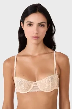 Женский пудровый бюстгальтер-балконет AURA Розовый 75C Etam 6554875