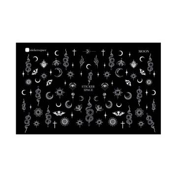 Наклейки для дизайна ногтей StickersSpace Moon White Standart (86021) Наклейки для дизайна ногтей StickersSpace Moon White Standart (86021)