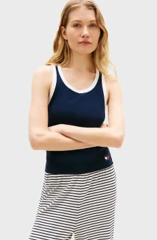 Женская темно-синяя майка TANK Синий M Tommy Hilfiger UW0UW06308