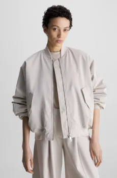 Женский светло-серый бомбер SHINE PADDED BOMBER JACKET Серый M Calvin Klein K20K205499