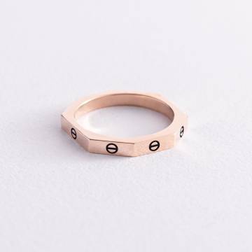 Кольцо в красное золоте "Love" к06869 Кольцо в красное золоте "Love" к06869