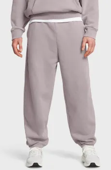 Мужские пудровые спортивные брюки UA Icon HWT Flc Wash OS Pant Розовый L Under Armour 1386554-015