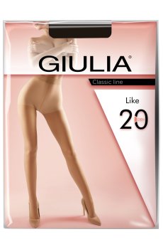 Колготки женские Giulia Like классические, с шортиками, 20 DEN, Nero, размер 4