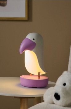Світлодіодний нічник у формі пташки - світло-ліловий