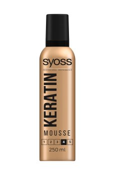 Уценка! Мусс для укладки волос Syoss Keratin Mousse фиксация 4 (экстрасильная), 250 мл