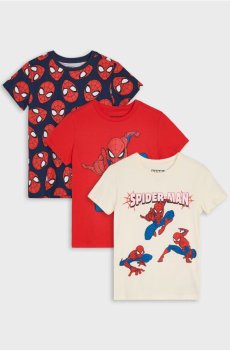 Бавовняні футболки з принтом 3 pack Spider-Man - різнобарвний