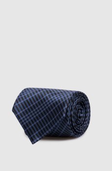 Галстук из шелка в геометрический узор