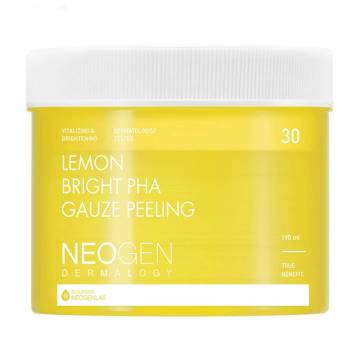Отшелушивающие педы для лица Neogen Dermalogy Lemon Bright Pha Gauze Peeling с экстрактом лимона, 30 шт