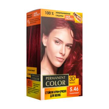 Стойкая крем-краска для волос Permanent Color с окислителем, 5.46 Гранатовый, 120 мл Стойкая крем-краска для волос Permanent Color с окислителем, 5.46 Гранатовый, 120 мл
