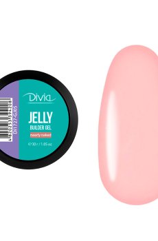 Гель для наращивания ногтей Divia Jelly Builder Gel GJ05 Nearly Naked, 30 г