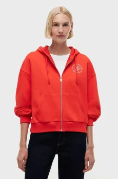 Женское красное худи ROUNDAL Красный L Tommy Hilfiger WW0WW50938