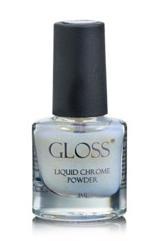 Уценка! Жидкая втирка для ногтей Gloss Liquid Chrome Powder 001, 3 мл