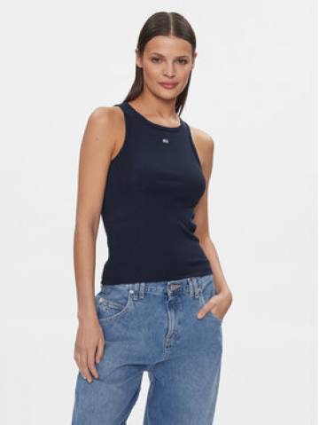 Tommy Jeans Топ Essential DW0DW17382 Cиній Slim Fit Tommy Jeans Топ Essential DW0DW17382 Cиній Slim Fit