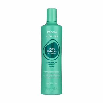 Очищающий и балансирующий шампунь для волос Fanola Vitamins Pure Balance Be Complex Shampoo, 350 мл Очищающий и балансирующий шампунь для волос Fanola Vitamins Pure Balance Be Complex Shampoo, 350 мл